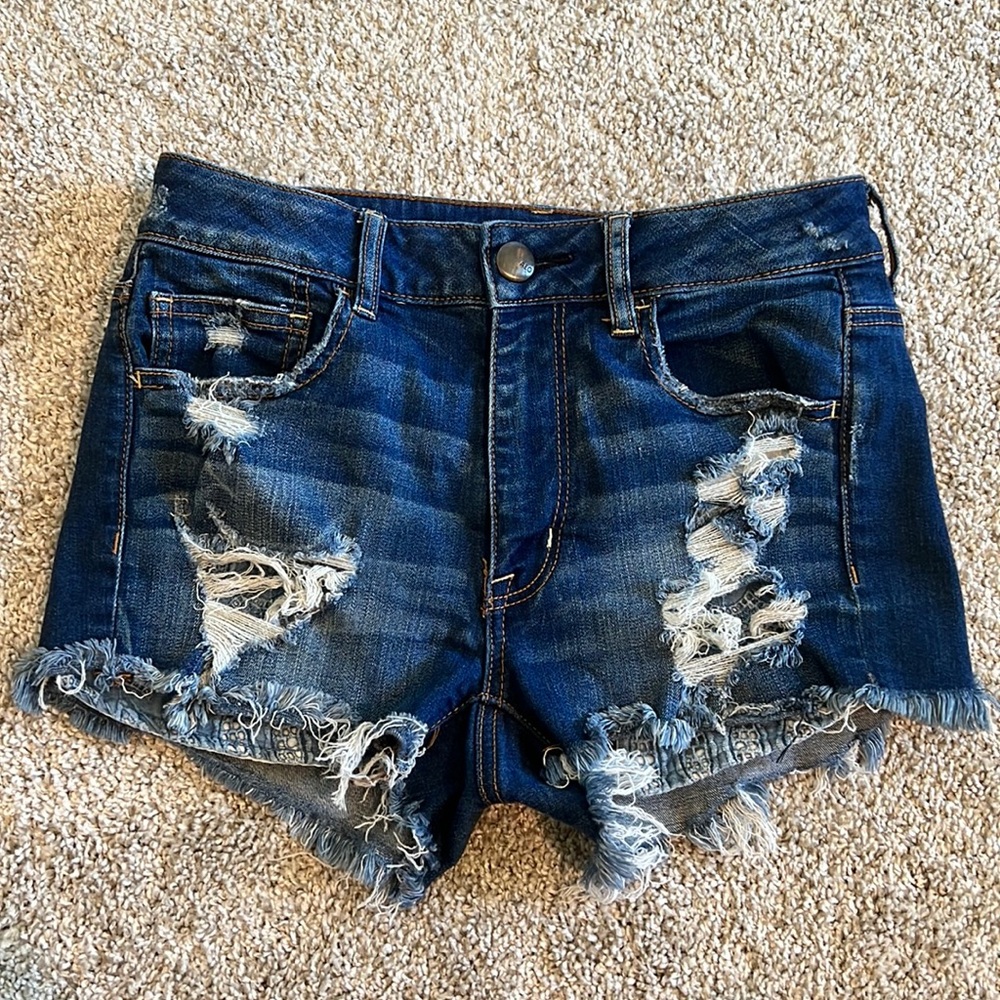 American eagle super stretch jean shorts